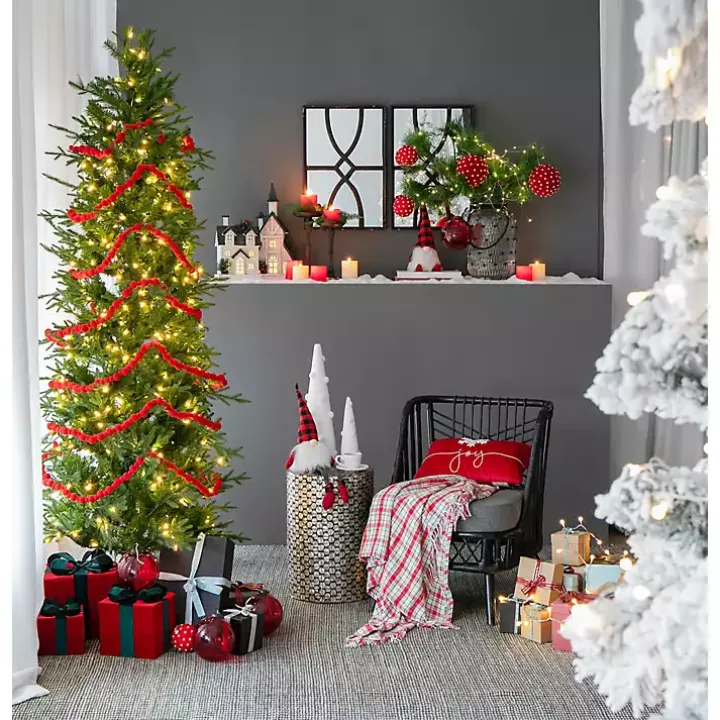 Pre-Lit Black and White Steepled Church Statue