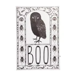 Pre-Lit Boo Owl Halloween Canvas Art Print