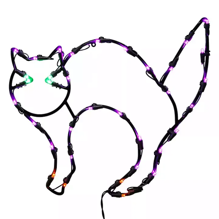 Pre-Lit Cat Window Decoration