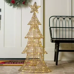 Pre-Lit Champagne Glitter Christmas Tree, 41 in.