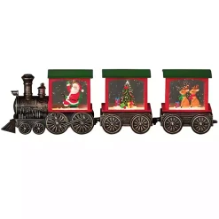 Pre-Lit Christmas 3-Car Train Decoration