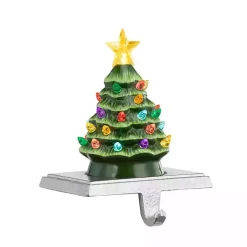 Pre-Lit Evergreen Christmas Stocking Hanger