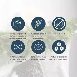 Pre-Lit Flocked Mixed Pine and Pinecone Garland