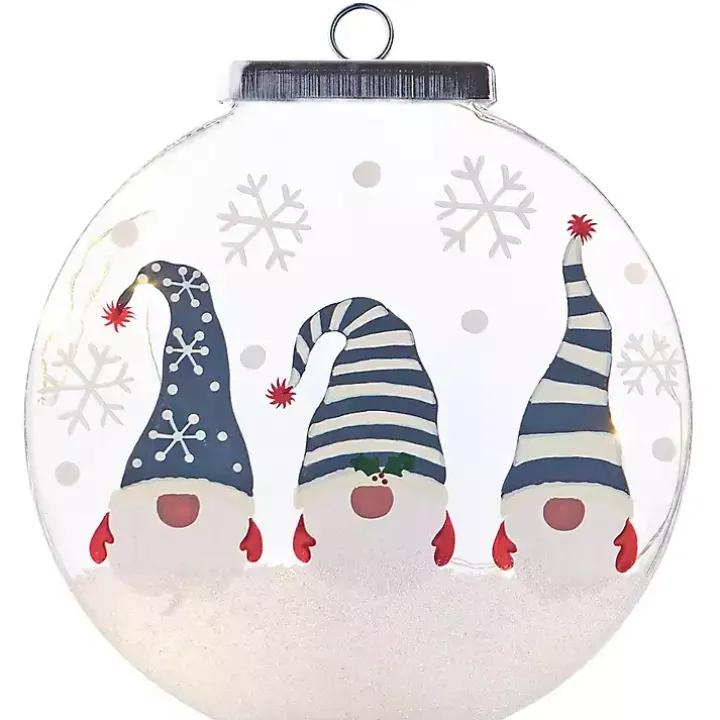 Pre-Lit Gnome Trio Tabletop Luminaria