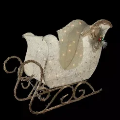 Pre-Lit Ivory Sleigh Decoration