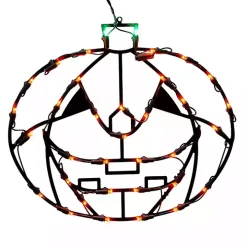 Pre-Lit Jack O' Lantern Window Decoration