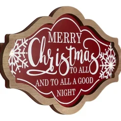 Pre-Lit Merry Christmas to All Wall Plaque