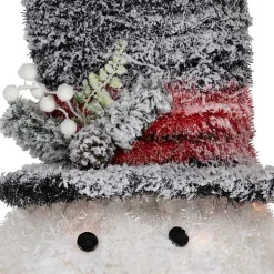 Pre-Lit Snowman with Top Hat Tree Topper