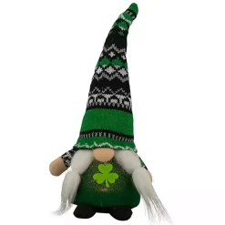 Pre-Lit St. Patrick's Day Girl Gnome Figurine