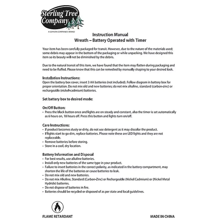 Pre-Lit Vancouver Pine 4-pc. Christmas Floral Set