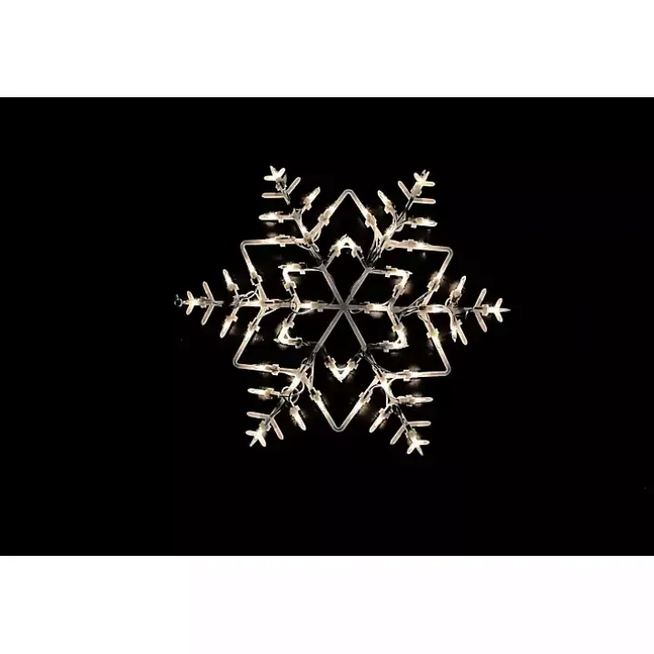 Pre-Lit White Snowflake I Decoration