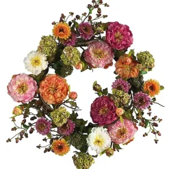 Pretty Peony Garden Mix Wreath