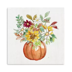 Pumpkin Fall Bouquet Canvas Art Print, 20x20