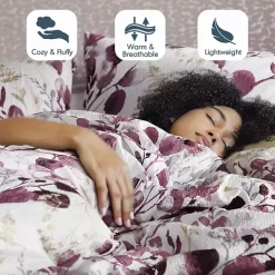 Purple Botanical 3-pc. Full/Queen Comforter Set