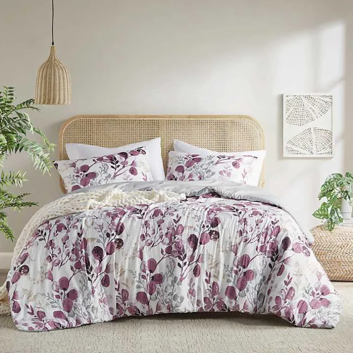 Purple Botanical 3-pc. King Comforter Set