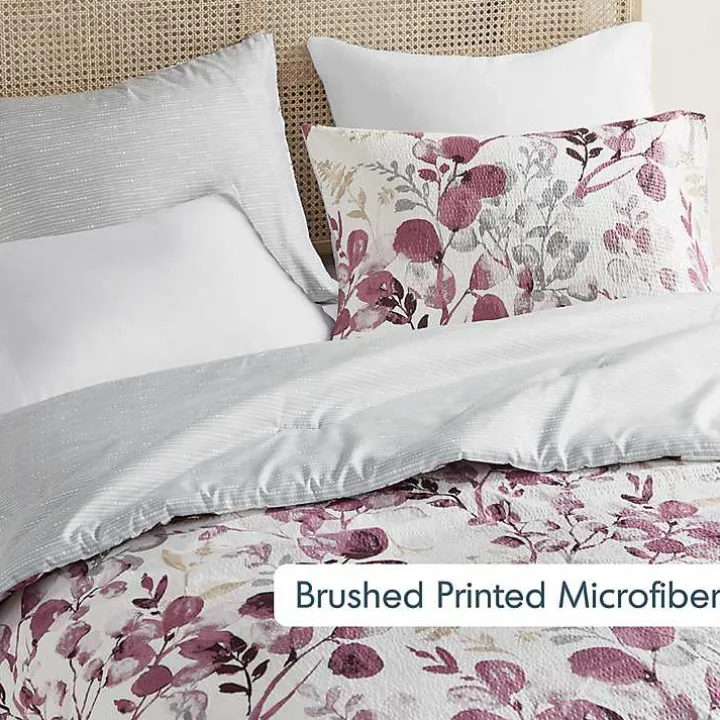 Purple Botanical 3-pc. King Comforter Set