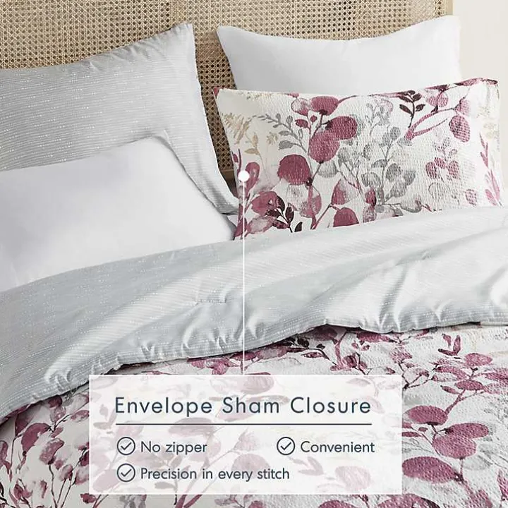 Purple Botanical 3-pc. King Comforter Set