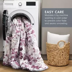 Purple Botanical 3-pc. King Comforter Set