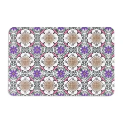 Purple Flower Stone Bath Mat