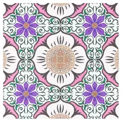 Purple Flower Stone Bath Mat
