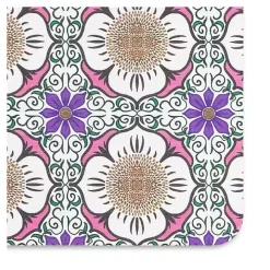 Purple Flower Stone Bath Mat