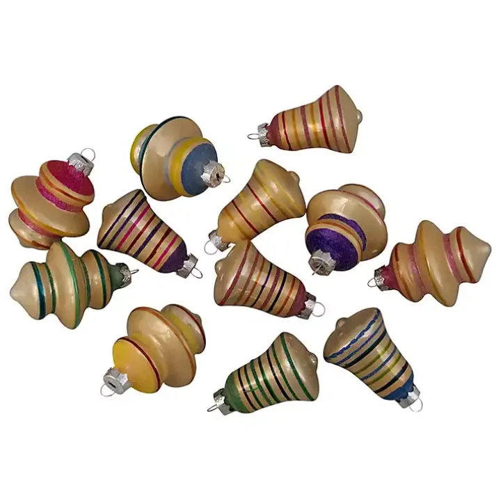 Purple Gold Finial and Bell 12-pc. Ornament Set