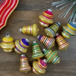 Purple Gold Finial and Bell 12-pc. Ornament Set