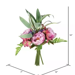 Purple Peony Bouquet, Set of 2