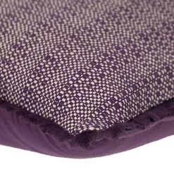 Purple Woven Stripes Fringe Lumbar Pillow