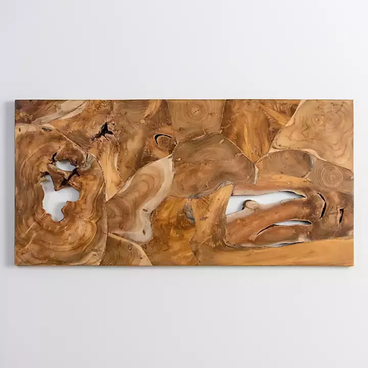 Raw Teak Root Panel Wall Plaque