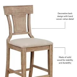 Ray Brown with Gray Wash Finish Counter Stool