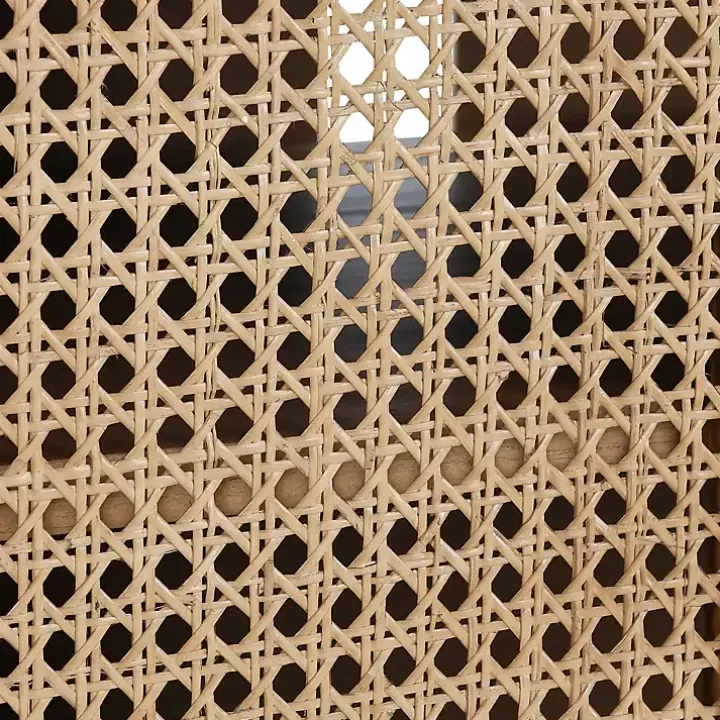 Reclaimed Pine and Woven Cane Cabinet