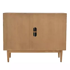 Reclaimed Pine and Woven Cane Cabinet