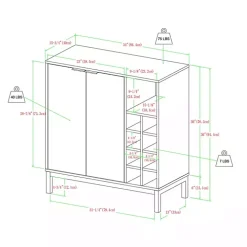 Reclaimed Wood Industrial Bar Cabinet
