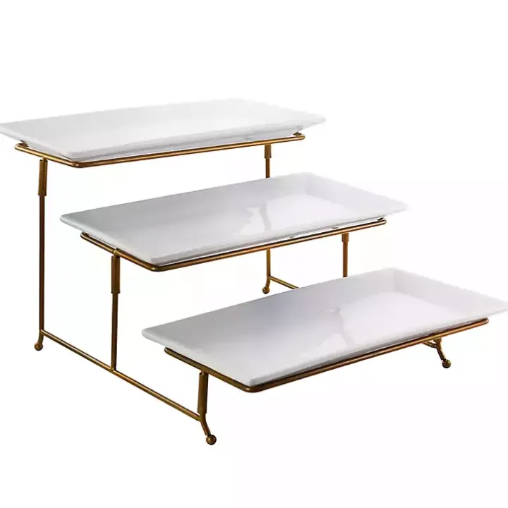 Rectangular 3-Tier Serving Tray