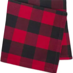 Red & Black Buffalo Check Napkins, Set of 6