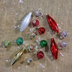 Red & Green Traditional Christmas Ornament Set