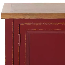 Red & Oak 4-Drawer Charlotte Sideboard