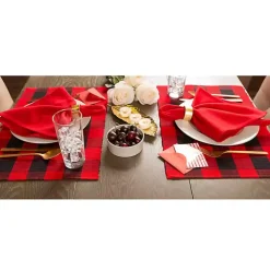 Red and Black Buffalo Check Placemats, Set of 6