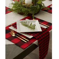 Red and Black Gingham Placemats, Set of 4