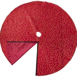 Red and Gold Emboidered Tree Skirt