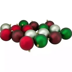 Red and Green Shatterproof Ornaments, Set of 32