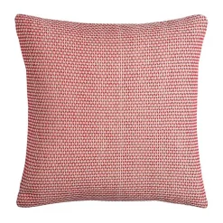 Red and Ivory Geometric Pillow, 22 in.