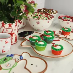 Red and White Nesting Christmas Bowls, Set of 3