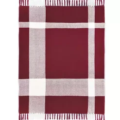 Red and White Plaid Organic Cotton Throw
