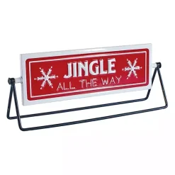 Red and White Reversible Christmas Signs, Set of 2