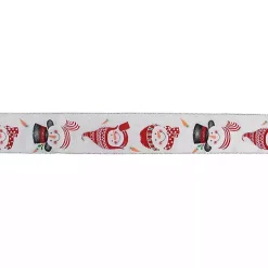Red and White Snowman 16 yard Christmas Ribbon