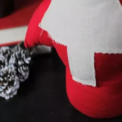 Red and White Weighted Tabletop Christmas Tree