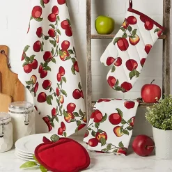 Red Apples 4-pc. Kitchen Towel and Pot Holder Set