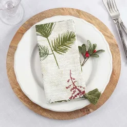 Red Berry and Pine Christmas Napkins, Set of 4